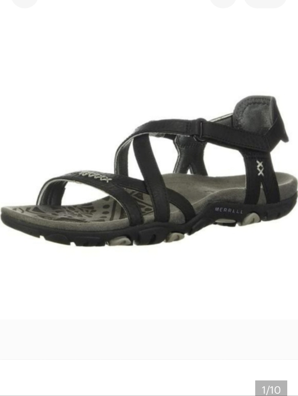 Merrell Slingback Black Sandal Size 8